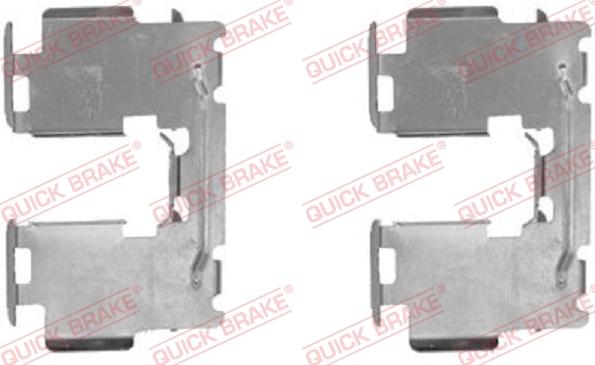 QUICK BRAKE 109-1760-1 - Комплектуючі, колодки дискового гальма autocars.com.ua