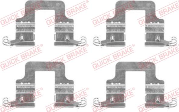 QUICK BRAKE 1091766 - Комплектуючі, колодки дискового гальма autocars.com.ua