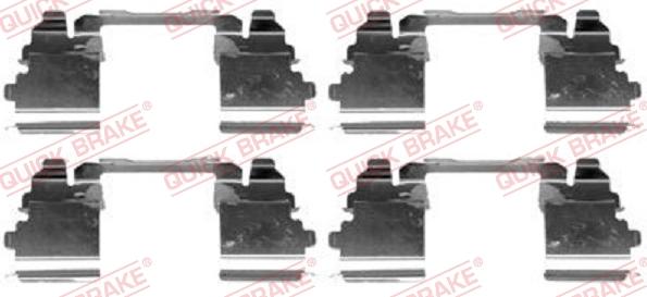 QUICK BRAKE 1091768 - Комплект прижимних планок гальмівного супорту autocars.com.ua