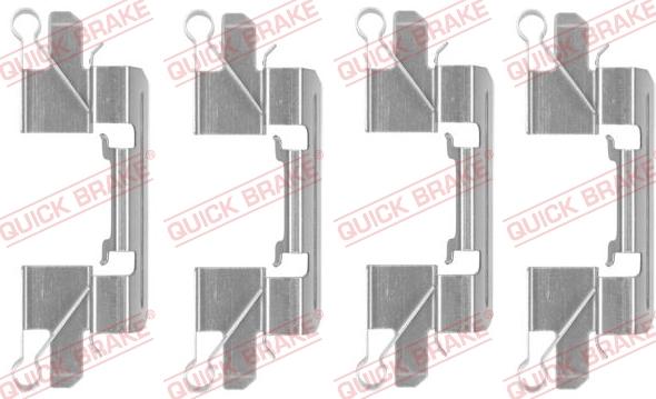 QUICK BRAKE 1091769 - Комплект прижимних планок гальмівного супорту autocars.com.ua