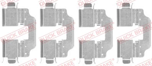 QUICK BRAKE 1091773 - Комплектуючі, колодки дискового гальма autocars.com.ua