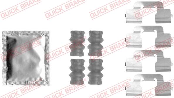 QUICK BRAKE 1091797 - Комплектуючі, колодки дискового гальма autocars.com.ua