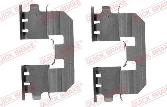 QUICK BRAKE 109-1810R-1 - Комплектуючі, колодки дискового гальма autocars.com.ua