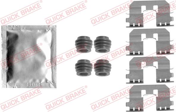 QUICK BRAKE 1091810 - Комплектуючі, колодки дискового гальма autocars.com.ua