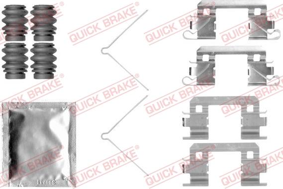 QUICK BRAKE 1091811 - Комплектуючі, колодки дискового гальма autocars.com.ua