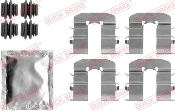 QUICK BRAKE 1091814 - Комплект прижимних планок гальмівного супорту autocars.com.ua