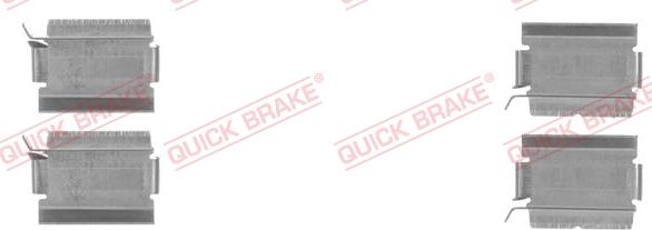 QUICK BRAKE 109-1820-1 - Комплектуючі, колодки дискового гальма autocars.com.ua