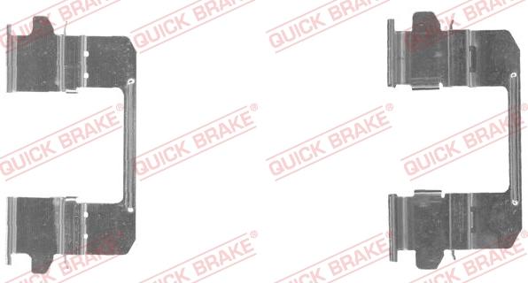 QUICK BRAKE 109-1834-1 - Комплектуючі, колодки дискового гальма autocars.com.ua