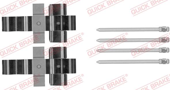 QUICK BRAKE 1091852 - Комплектуючі, колодки дискового гальма autocars.com.ua