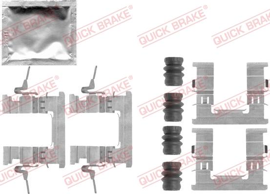 QUICK BRAKE 1091853 - Комплектуючі, колодки дискового гальма autocars.com.ua