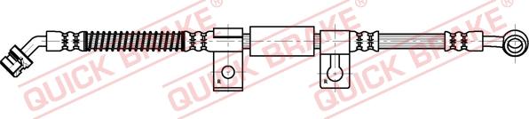 QUICK BRAKE 50.707 - Тормозной шланг avtokuzovplus.com.ua