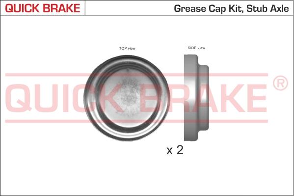 QUICK BRAKE 9824K - Кришка, підшипник маточини колеса autocars.com.ua