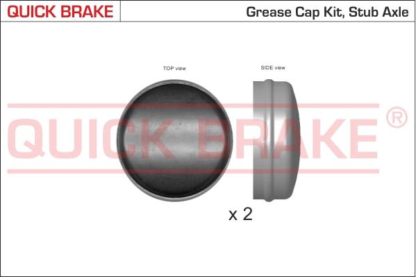 QUICK BRAKE 9825K - Кришка, підшипник маточини колеса autocars.com.ua