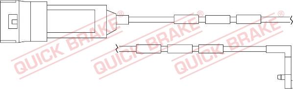 QUICK BRAKE WS 0127 A - Сигналізатор, знос гальмівних колодок autocars.com.ua