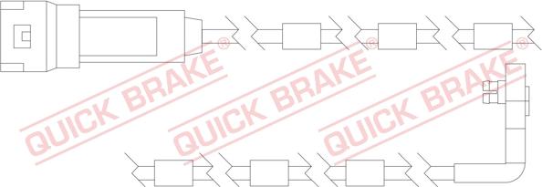 QUICK BRAKE WS 0128 A - Сигналізатор, знос гальмівних колодок autocars.com.ua