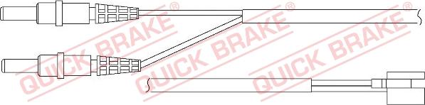 QUICK BRAKE WS 0170 A - Сигналізатор, знос гальмівних колодок autocars.com.ua