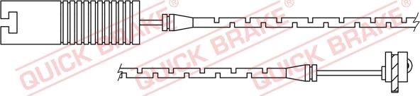 QUICK BRAKE WS 0205 B - Сигналізатор, знос гальмівних колодок autocars.com.ua