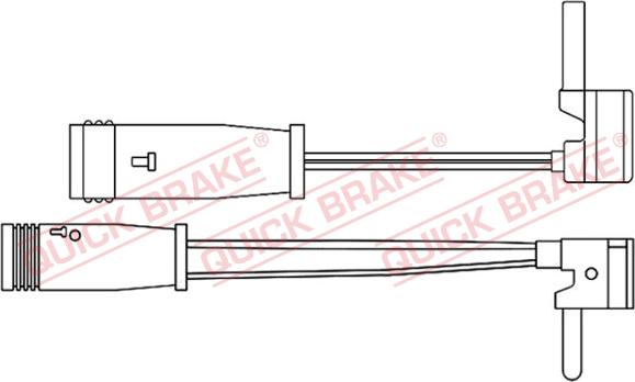 QUICK BRAKE WS0214A - Сигналізатор, знос гальмівних колодок autocars.com.ua