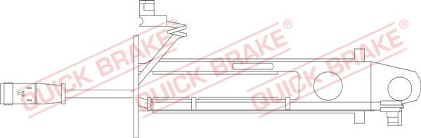 QUICK BRAKE WS 0236 A - Сигнализатор, износ тормозных колодок autodnr.net