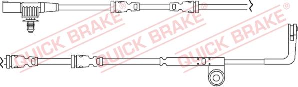 QUICK BRAKE WS 0261 A - Сигнализатор, износ тормозных колодок avtokuzovplus.com.ua