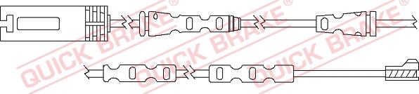 QUICK BRAKE WS 0293 A - Сигнализатор, износ тормозных колодок avtokuzovplus.com.ua