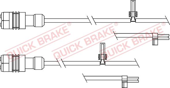 QUICK BRAKE WS 0343 B - Сигналізатор, знос гальмівних колодок autocars.com.ua