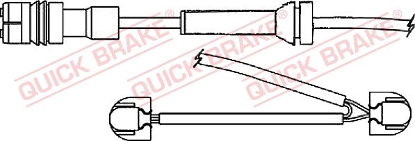 QUICK BRAKE WS 0350 B - Сигналізатор, знос гальмівних колодок autocars.com.ua