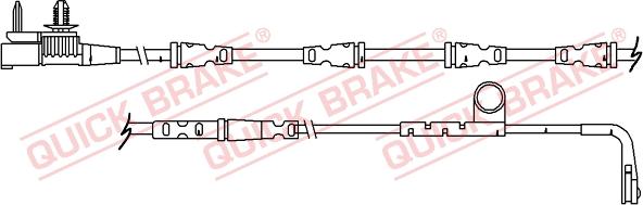 QUICK BRAKE WS 0364 B - Сигналізатор, знос гальмівних колодок autocars.com.ua