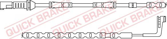 QUICK BRAKE WS 0382 B - Сигналізатор, знос гальмівних колодок autocars.com.ua