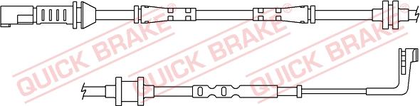 QUICK BRAKE WS 0383 B - Сигнализатор, износ тормозных колодок avtokuzovplus.com.ua