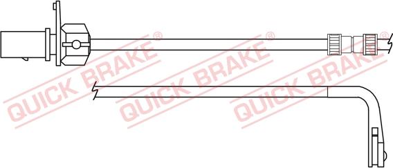 QUICK BRAKE WS 0391 B - Сигналізатор, знос гальмівних колодок autocars.com.ua