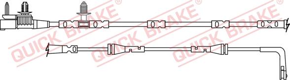 QUICK BRAKE WS 0412 A - Сигнализатор, износ тормозных колодок autodnr.net