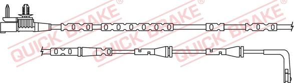 QUICK BRAKE WS 0413 A - Сигналізатор, знос гальмівних колодок autocars.com.ua