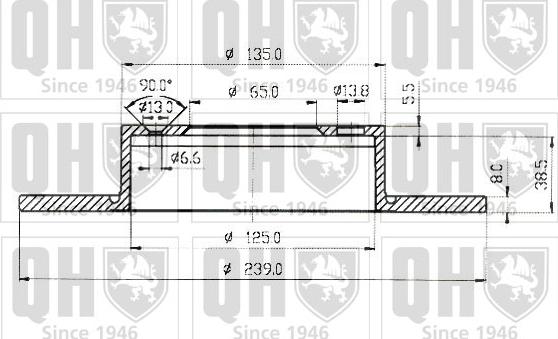 Quinton Hazell BDC1013 - Гальмівний диск autocars.com.ua