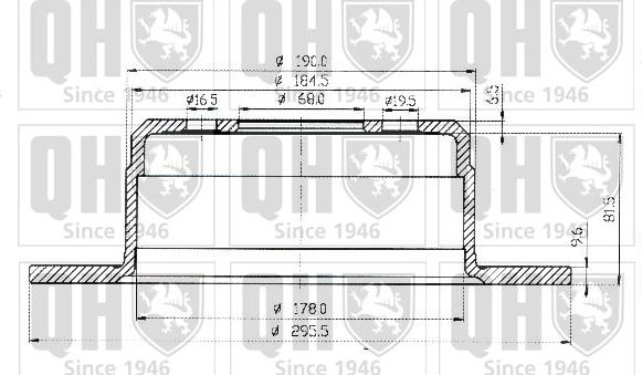 Quinton Hazell BDC1030 - Тормозной диск avtokuzovplus.com.ua