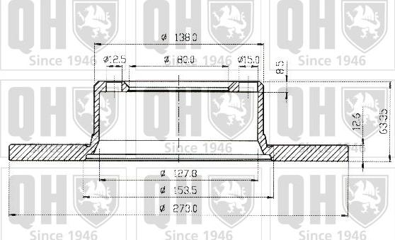 Quinton Hazell BDC1059 - Тормозной диск avtokuzovplus.com.ua