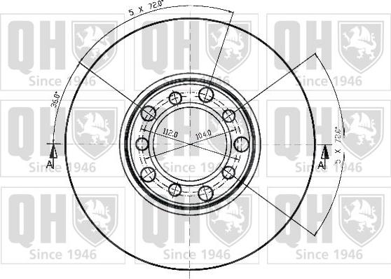 Quinton Hazell BDC1060 - Гальмівний диск autocars.com.ua