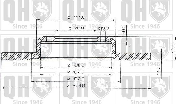 Quinton Hazell BDC1064 - Тормозной диск avtokuzovplus.com.ua