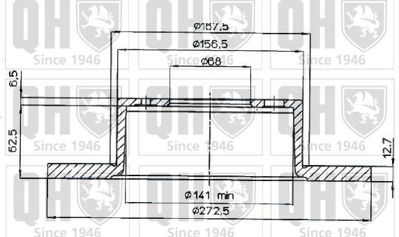 Quinton Hazell BDC1069 - Гальмівний диск autocars.com.ua