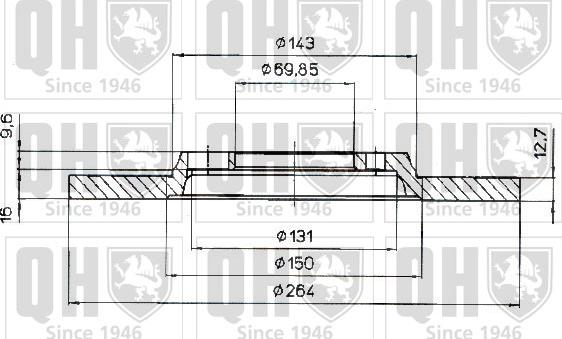 Quinton Hazell BDC3107 - Тормозной диск avtokuzovplus.com.ua