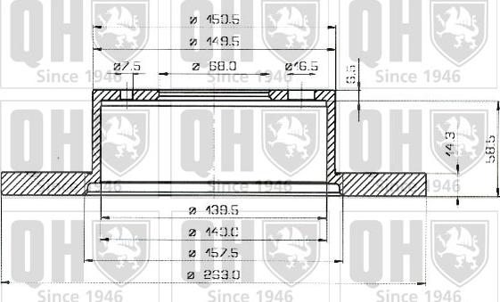 Quinton Hazell BDC3122 - Тормозной диск avtokuzovplus.com.ua