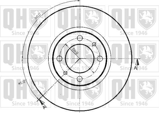 Quinton Hazell BDC3133 - Тормозной диск avtokuzovplus.com.ua