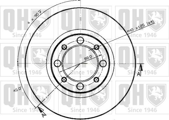 Quinton Hazell BDC3141 - Гальмівний диск autocars.com.ua