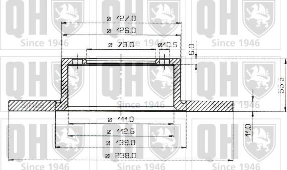 Quinton Hazell BDC3185 - Тормозной диск avtokuzovplus.com.ua