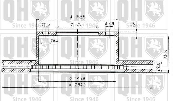 Quinton Hazell BDC3201 - Тормозной диск avtokuzovplus.com.ua