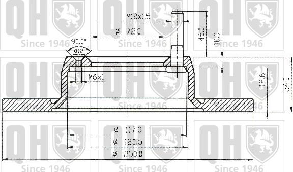 Quinton Hazell BDC3209 - Тормозной диск avtokuzovplus.com.ua