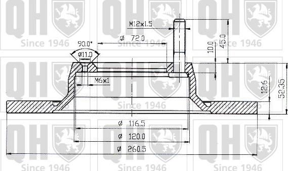 Quinton Hazell BDC3214 - Тормозной диск avtokuzovplus.com.ua