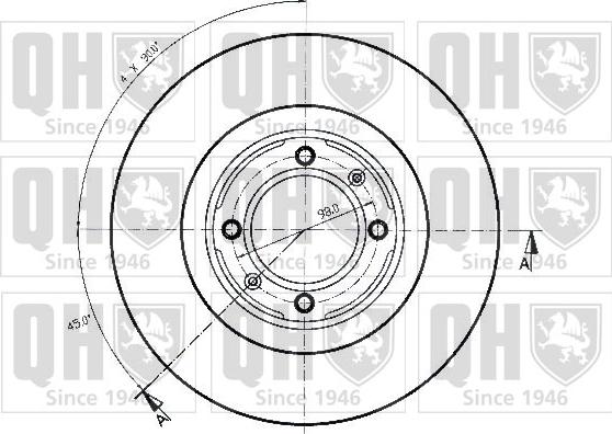 Quinton Hazell BDC3214 - Тормозной диск avtokuzovplus.com.ua