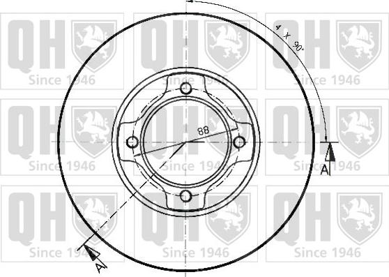 Quinton Hazell BDC3233 - Гальмівний диск autocars.com.ua