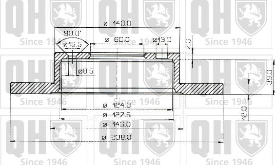 Quinton Hazell BDC3245 - Тормозной диск avtokuzovplus.com.ua